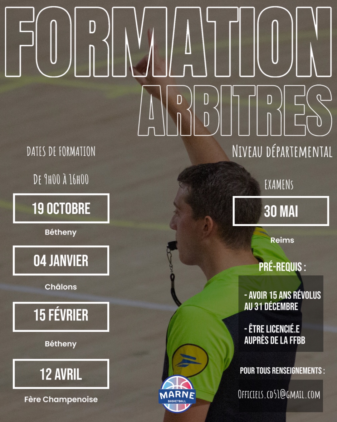 Affiche Formation Arbitres