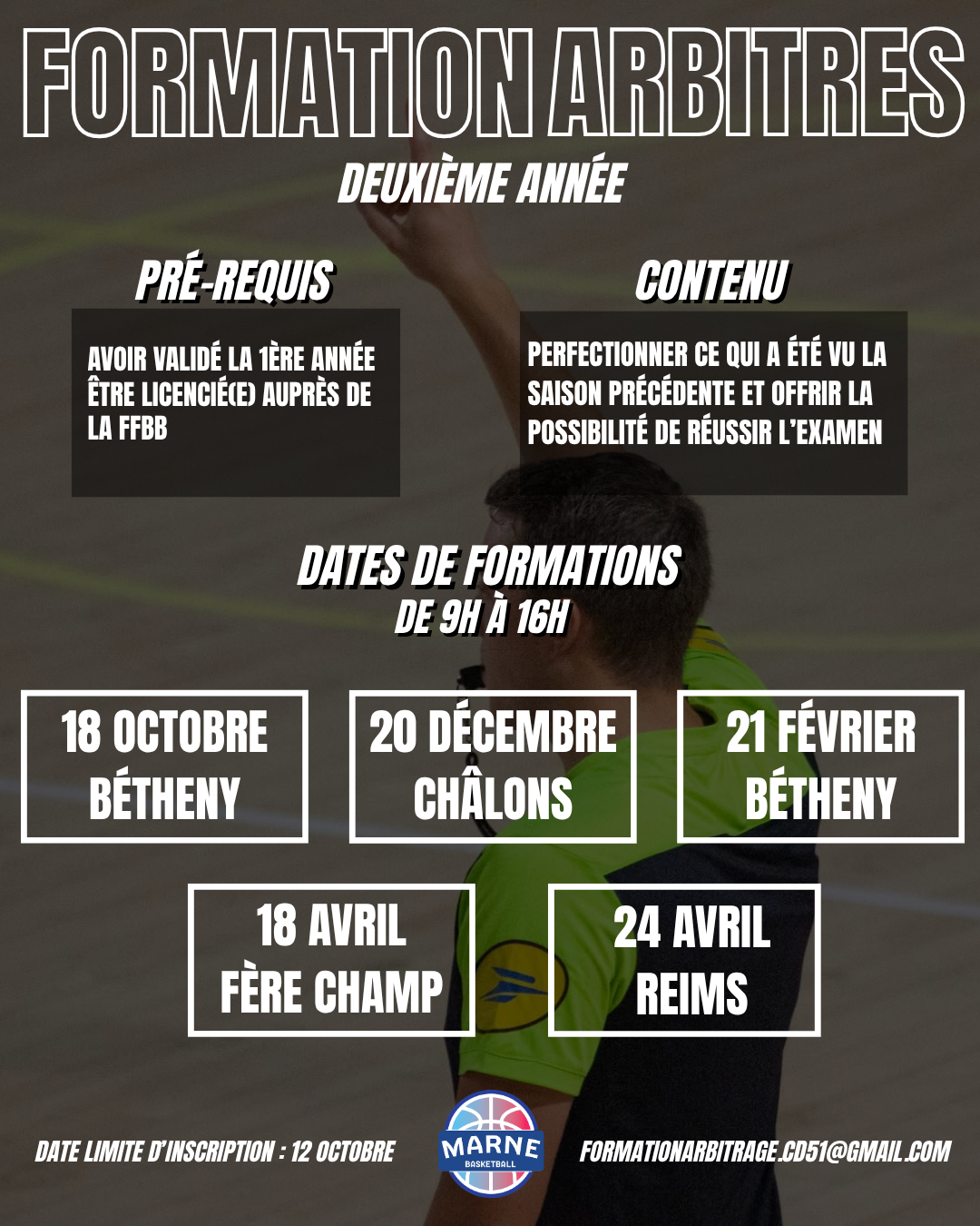 Affiche Formation Arbitres 2
